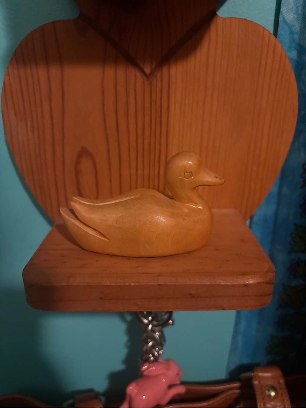 Bintage Hand Carved Mini Wooden Duck Figurine Primitive Folk Art Decor 🪵🦆